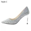 Sparkly Charming Silver Evening Party Leather Sequins Pumps 2020 8 cm Stiletto Heels Pointed Toe Pumps