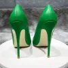 Chic / Beautiful Green Street Wear Pumps 2020 12 cm Stiletto Heels Pointed Toe Pumps