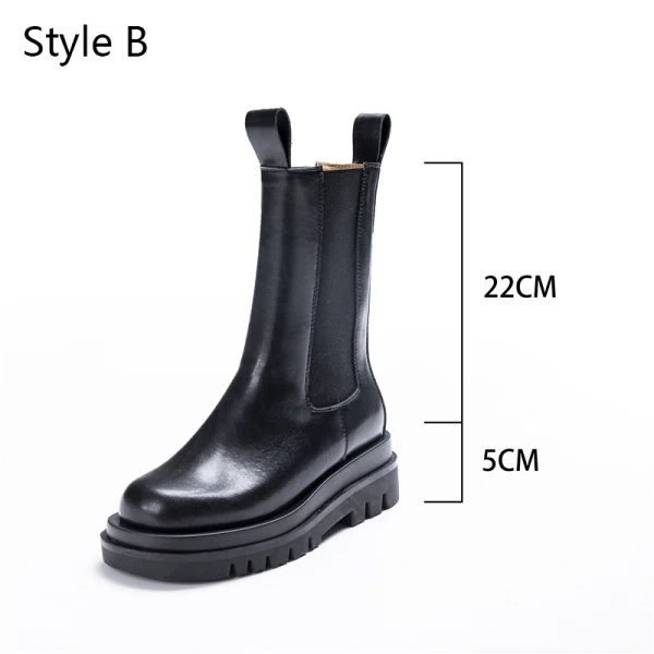 Fashion Chic / Beautiful Black Street Wear Leather Round Toe Womens Boots 2020