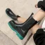Eenvoudige Winter Zwarte Straatkleding Platte Ronde Neus Mid Kalf Dames Laarzen 2020