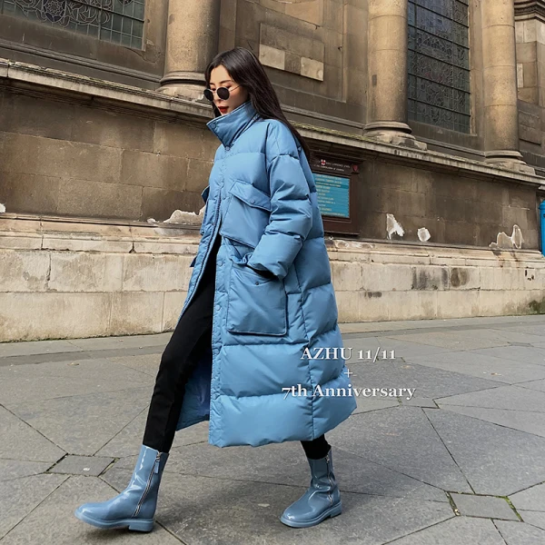 Fabuleux Tomber Océan Bleu Désinvolte Cuir Talon Bas Bottes Femme 2020 Cuir Verni 3 cm Talons Épais À Bout Rond Bottes