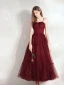 Chic / Beautiful Burgundy Homecoming Prom Dresses Evening Dresses  Graduation Dresses 2021 A-Line / Princess Spaghetti Straps Beading Crystal Sequins Sleeveless Backless Floor-Length / Long Formal Dresses