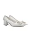 Lovely Chic / Beautiful Ivory Wedding Shoes 2020 Leather Pearl Rhinestone 5 cm Thick Heels Pointed Toe Wedding Pumps