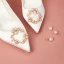 Charmant Ivoire Satin Faux Diamant Chaussure De Mariée 2020 Perle 8 cm Talons Aiguilles À Bout Pointu Mariage Escarpins