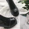Fashion Black Street Wear Leather Ankle Womens Boots 2020 Patent Leather 9 cm Thick Heels Round Toe Boots