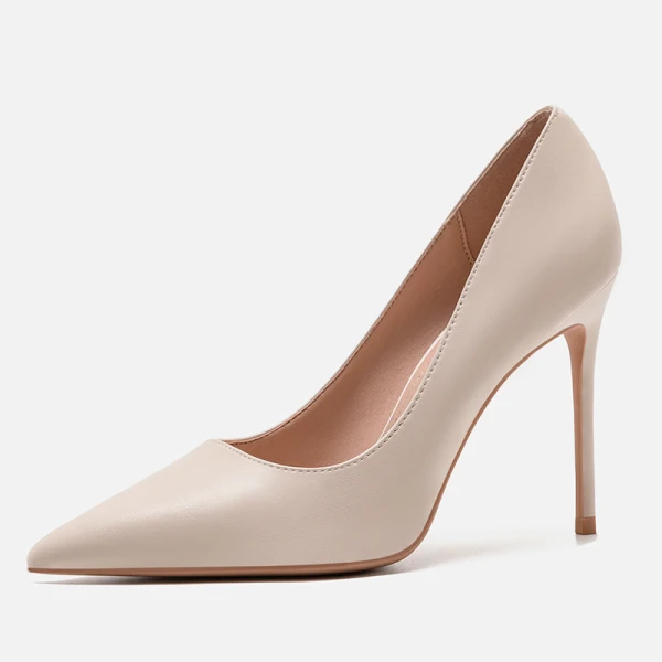Chic / Belle Nues Bureau OL Escarpins 2020 Cuir 10 cm Talons Aiguilles À Bout Pointu Escarpins