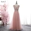 Élégant Nues Robe De Soirée 2018 Princesse En Dentelle Appliques Perle Faux Diamant Une épaule Dos Nu Sans Manches Longueur Cheville Robe De Ceremonie