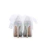 Luxury / Gorgeous Silver Rhinestone Wedding Shoes 2020 Leather Pearl Bow 10 cm Stiletto Heels Pointed Toe Wedding Pumps
