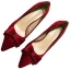 Chic / Beautiful Burgundy Prom Suede Pumps 2020 Leather Bow 6 cm Stiletto Heels Pointed Toe Pumps