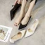 Simple Beige Désinvolte Escarpins 2020 3 cm Talons Aiguilles Talon Bas À Bout Pointu Escarpins