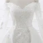 Chic / Belle Robe Boule Robe De Mariée 2017 Manches Longues Appliques Paillettes En Dentelle Trompette / Sirène Détachable Chapel Train