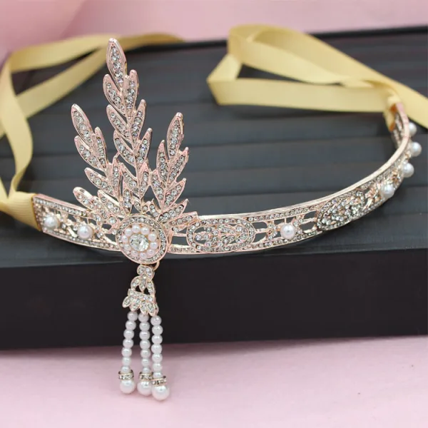 Classique Argenté Accessoire Cheveux 2017 Accessoire Cheveux Mariage Faux Diamant Perle Métal Tiare Accessorize Bijoux Mariage
