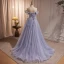 Charmant Lavande Papillon Appliques Perle Paillettes Robe De Bal 2023 Princesse Bustier Sans Manches Dos Nu Train De Balayage Promo Robe De Ceremonie
