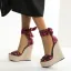 Schöne Lindgrün Garten / Im Freien Flechten Sandalen Damen 2020 Knöchelriemen 15 cm Keilabsatz Peeptoes Sandaletten