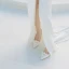 Elegant Ivory Pearl Wedding Shoes 2020 Leather 8 cm Stiletto Heels Pointed Toe Wedding Pumps