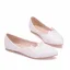 Élégant Blanche Plate Chaussure De Mariée 2020 En Dentelle Fleur À Bout Pointu Mariage Talons