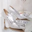 Charmant Sexy Argenté Cristal Chaussure De Mariée 2020 Faux Diamant 9 cm Talons Aiguilles À Bout Pointu Mariage Escarpins
