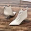 Fashion Black Street Wear Ankle Womens Boots 2020 Leather 7 cm Stiletto Heels Pointed Toe Boots