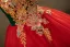 Vintage / Retro Red Beading Lace Flower Sequins Prom Dresses 2025 Ball Gown High Neck Short Sleeve Backless Floor-Length / Long Formal Dresses