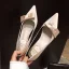 Elegante Beige Ball Satin Schleife Pumps 2020 9 cm Stilettos Spitzschuh Pumps