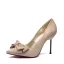 Snygga / Fina Röd Bal Rosett Pumps 2020 9 cm Stilettklackar Spetsiga Pumps