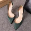 Minimalist Dark Green Prom Silk Satin Womens Shoes 2020 10 cm Stiletto Heels Pointed Toe High Heels