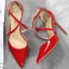 Sexy Red Evening Party Womens Shoes 2020 Patent Leather X-Strap 10 cm Stiletto Heels Pointed Toe Heels