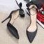 Fashion Black Prom Satin Womens Shoes 2020 Ankle Strap Bow 10 cm Stiletto Heels Pointed Toe Heels