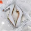 Charming Fashion Gold Rhinestone Wedding Shoes 2020 Sequins 9 cm Thick Heels Pointed Toe Wedding Pumps