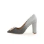 Charmant Farbverlauf Pink Abend Pumps 2020 Perle Strass Pailletten 9 cm Thick Heels Spitzschuh Pumps