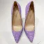 Chic / Beautiful Lilac Street Wear Snakeskin Print Pumps 2020 12 cm Stiletto Heels Pointed Toe Pumps