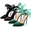 Schöne Dunkelgrün Ball Sandalen Damen 2020 Satin Schleife Knöchelriemen 11 cm Stilettos Spitzschuh Sandaletten