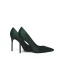 Simple Vert Foncé Satin Promo Escarpins 2020 10 cm Talons Aiguilles À Bout Pointu Escarpins