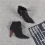 Modest / Simple Black Street Wear Leather Womens Boots 2020 Ankle 9 cm Stiletto Heels Pointed Toe Boots