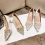 Chic Ivoire Faux Diamant Perle Chaussure De Mariée 2020 7 cm Talons Aiguilles À Bout Pointu Mariage Escarpins