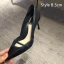 Minimaliste Noire Bureau OL Escarpins 2020 7 cm Talons Aiguilles À Bout Pointu Escarpins