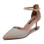 Chic / Beautiful Champagne Evening Party Womens Shoes 2020 Ankle Strap 6 cm Stiletto Heels Pointed Toe Heels