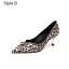 Sexy Soirée Imprimé Léopard Escarpins 2020 Cuir 5 cm Talons Aiguilles À Bout Pointu Escarpins