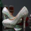Glitzernden Charmant Multifarben Strass Karneval Club Pumps 2020 Leder Wasserdichte 14 cm Stilettos Spitzschuh Pumps