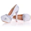 Charming Ivory Pearl Rhinestone Wedding Shoes 2020 Leather Waterproof 14 cm Stiletto Heels Pointed Toe Wedding Pumps