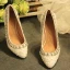 Élégant Ivoire Perle Faux Diamant Chaussure De Mariée 2020 Cuir 6 cm Talons Aiguilles À Bout Pointu Mariage Escarpins