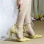 Sexy Ivoire En Dentelle Fleur Chaussure De Mariée 2020 Faux Diamant Bride Cheville Paillettes 8 cm Talons Aiguilles À Bout Pointu Mariage Talons