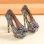 Amazing / Unique Colored Multi-Colors Rhinestone Rave Club Pumps 2020 14 cm Stiletto Heels Round Toe Pumps