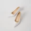 Elegant Ivory Bridesmaid Pearl Pumps 2020 Satin 7 cm Stiletto Heels Pointed Toe Pumps
