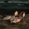 Elegante Glitter Plata Zapatos de novia 2020 Satén Bowknot Rhinestone Tassel 4 cm Stilettos / Tacones De Aguja Low Heel Punta Estrecha Boda De Tacón