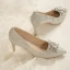 Charmant Silber Strass Schmetterling Brautschuhe 2020 7 cm Stilettos Spitzschuh Hochzeit Pumps