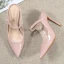 Chic / Belle Nues Désinvolte Slingbacks Escarpins 2020 Cuir Verni 10 cm Talons Aiguilles À Bout Pointu Escarpins