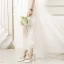 Chic / Beautiful White Rhinestone Wedding Shoes 2020 Leather 10 cm Stiletto Heels Pointed Toe Wedding Pumps
