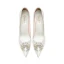 Edles Satin Ivory / Creme Strass Brautschuhe 2021 8 cm Stilettos Spitzschuh Hochzeit Pumps