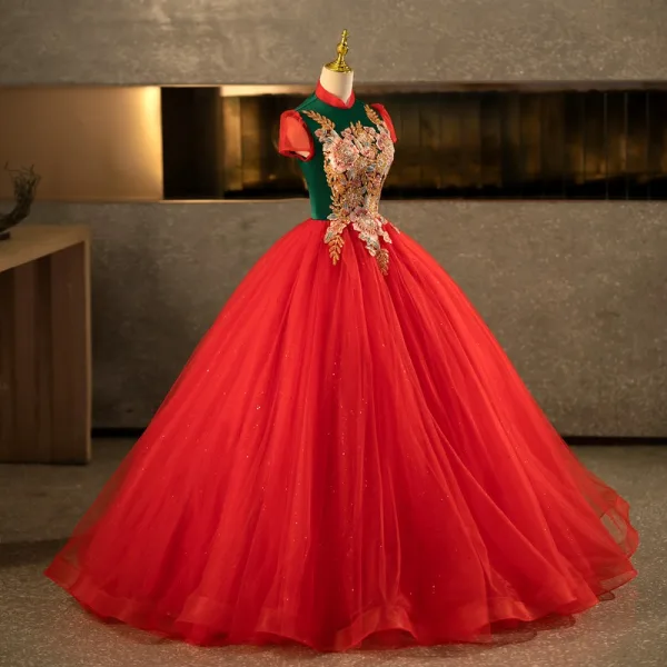 red prom.dresses 2025 Cheap Red Sequins Mermaid Prom Dresses 2025 Straps Plunging Neck Forma main image 0